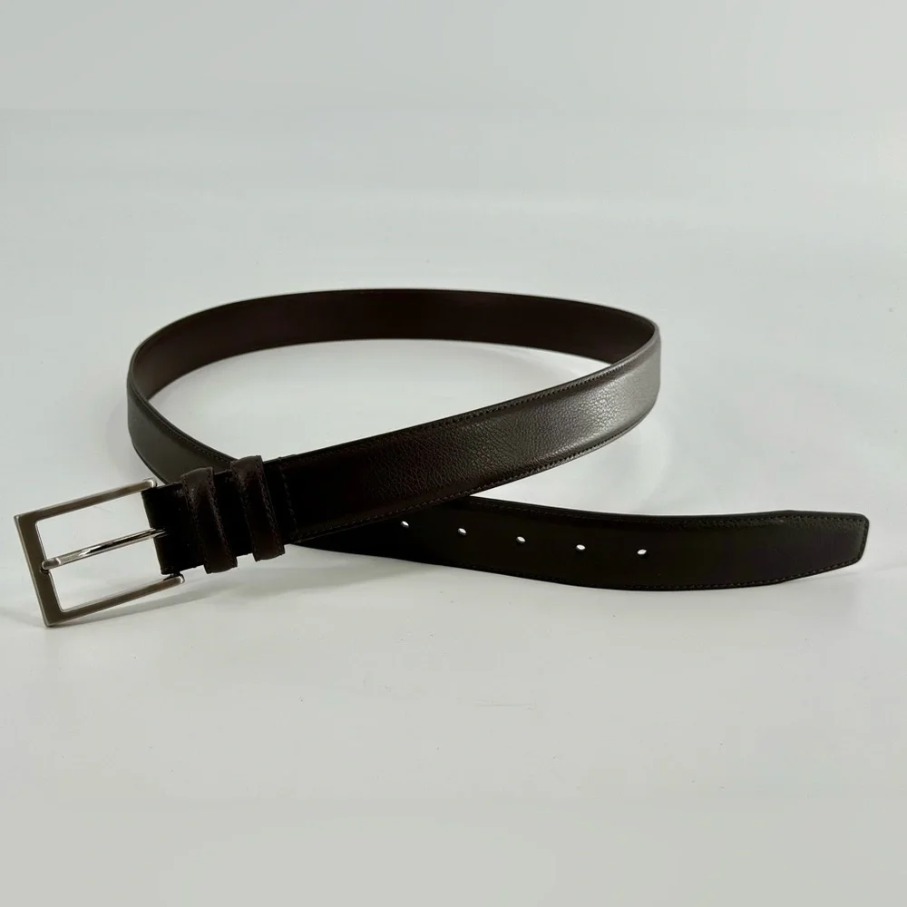 Brooks Brothers Dark Brown Pebbled‎ Leather Belt 44